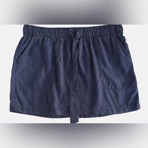 Cynthia Rowley Lyocell Mini Skirt Navy Blue Elastic Waist | Soft Flowy Y2K